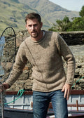 Tweed Roll Neck Mens Sweater