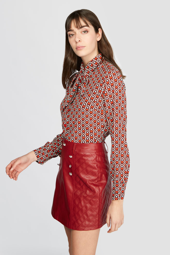 Retro Blouse (Brown)