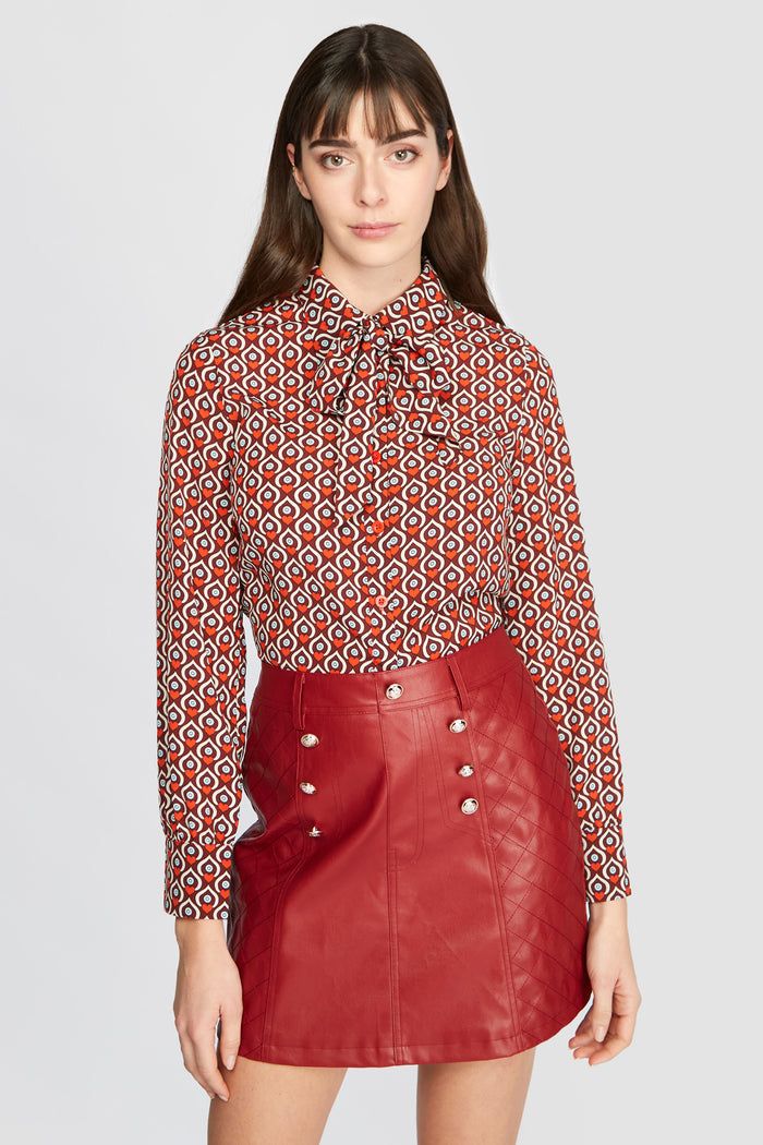 Retro Blouse (Brown)