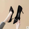 Rhinestone Sparkling Pointed Heels - Fashionnsio