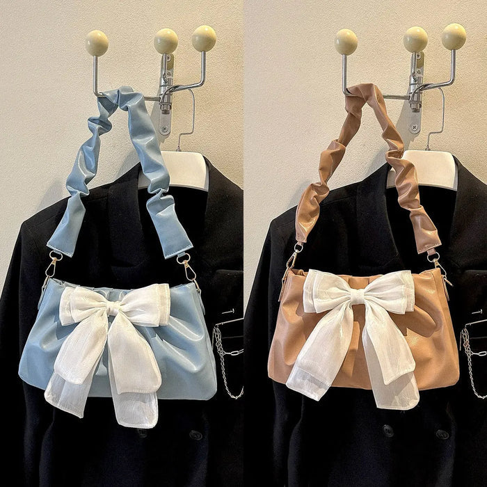 Bow-knot Ribbon Cloud Shoulder Bags fashionnsio