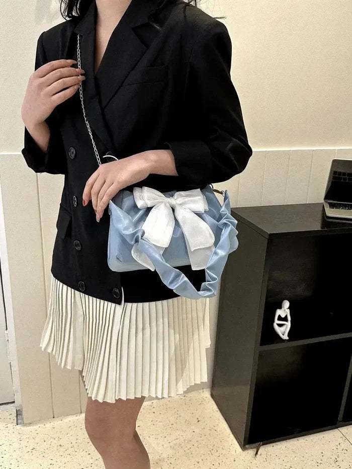 Bow-knot Ribbon Cloud Shoulder Bags fashionnsio