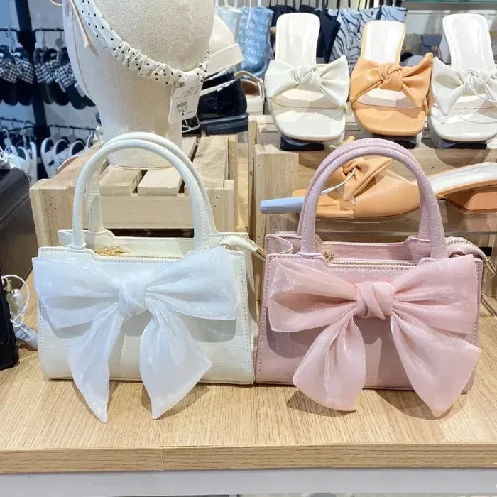 Mesh Bowknot Handbags fashionnsio