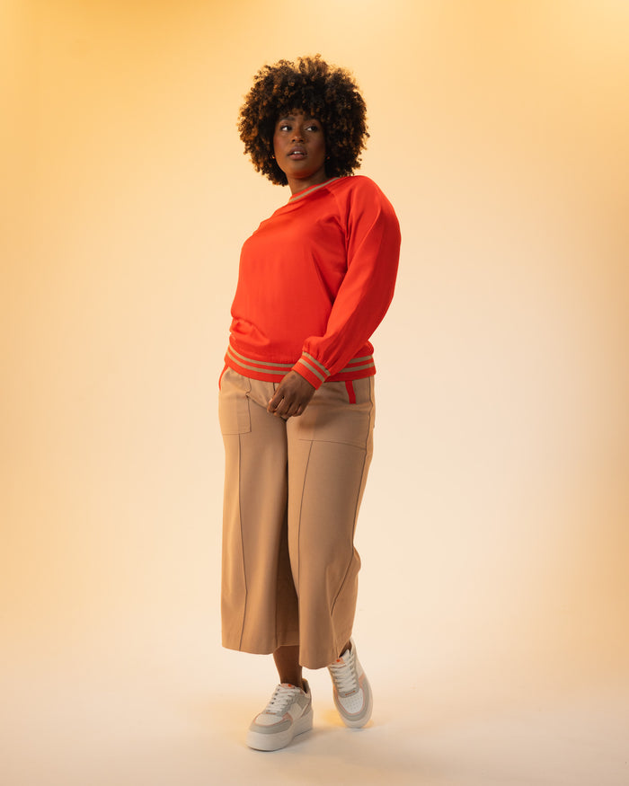 Rose Long Sleeve Top (Poppy)
