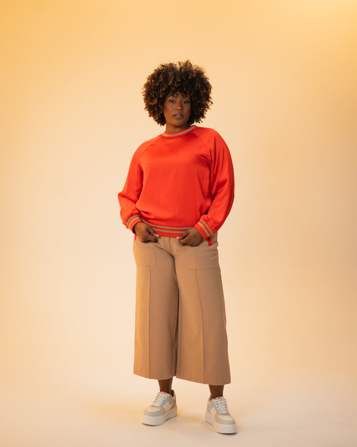 Rose Long Sleeve Top (Poppy)