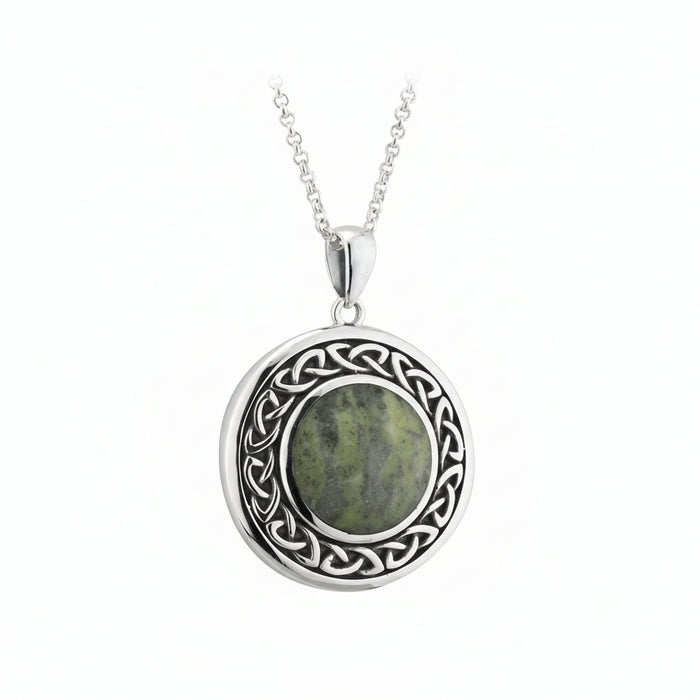 Solvar Round Marble Celtic Pendant