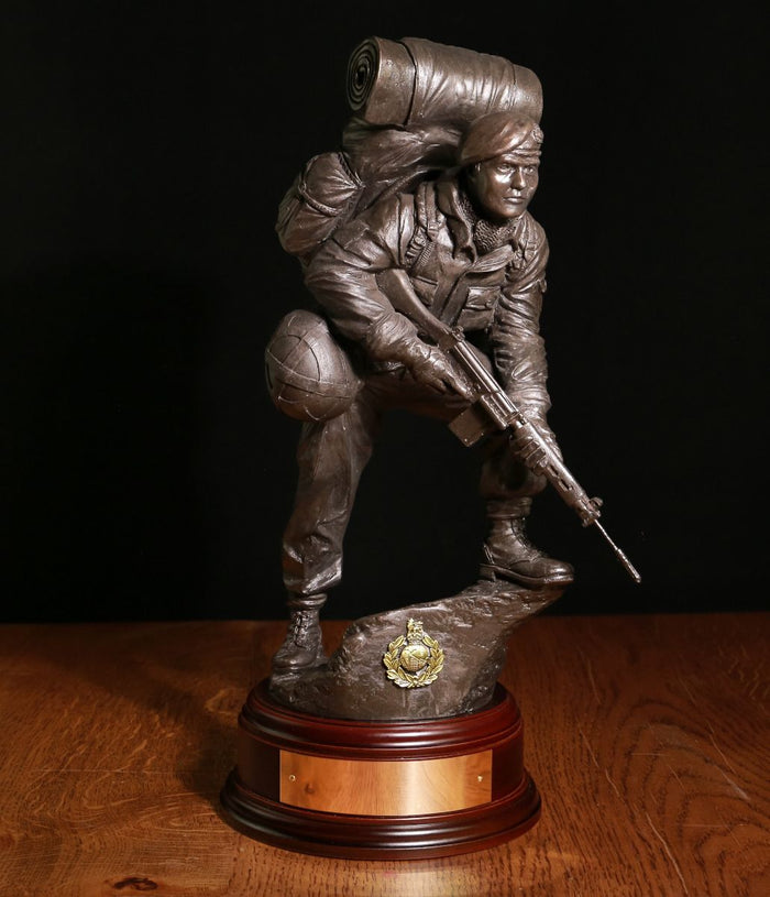 Royal Marines Commando SLR Rifle Alert - Bronze A5o