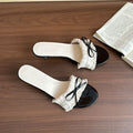 Ruffle Lace Bow Sandals - Fashionnsio