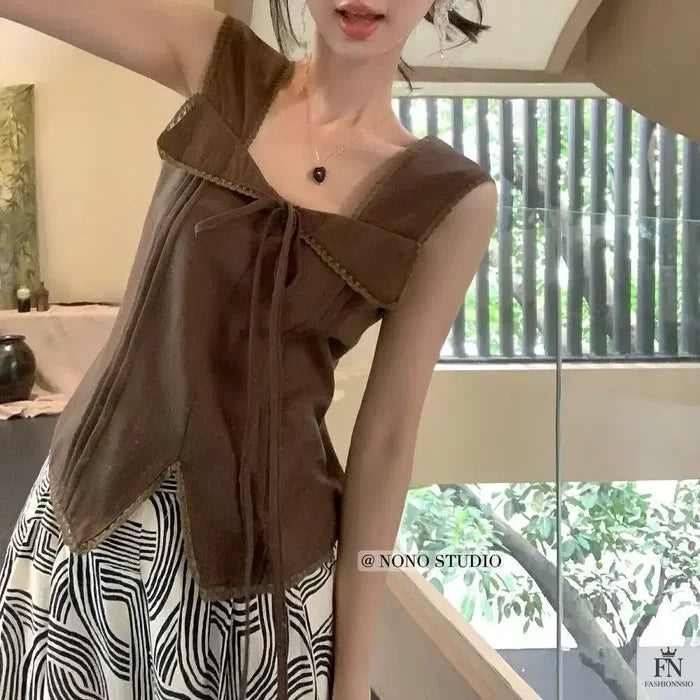 Ruffle Lace Korean Top - Fashionnsio