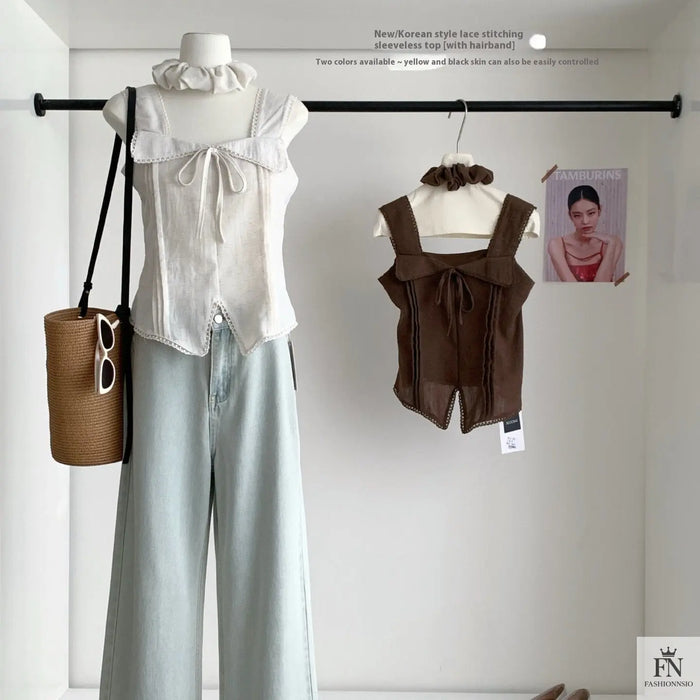 Ruffle Lace Korean Top - Fashionnsio