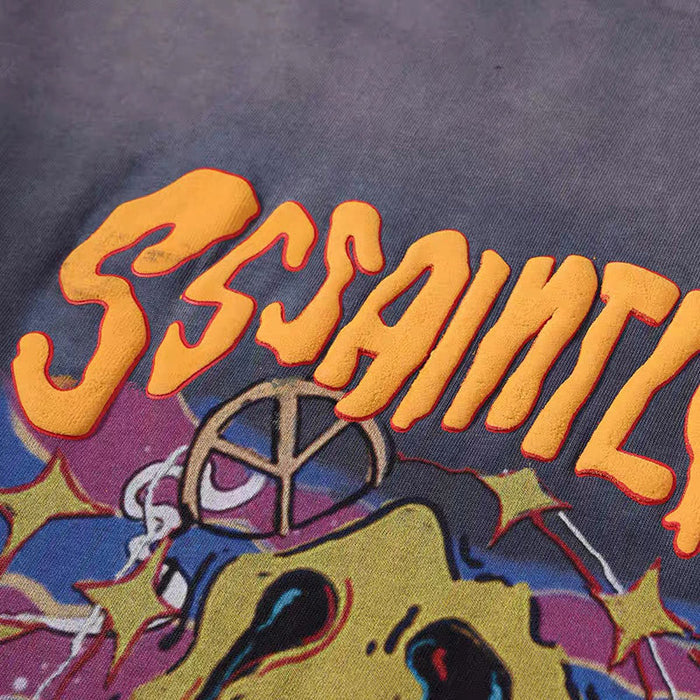 SAINT MICHAEL Rock Alien Print T-Shirts