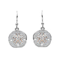 Sand Dollar Silver & Swarovski® Crystals Earrings