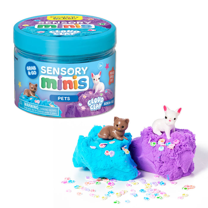 Sensory Mini Play Kit Jar with Cloud Clay - Pets Theme