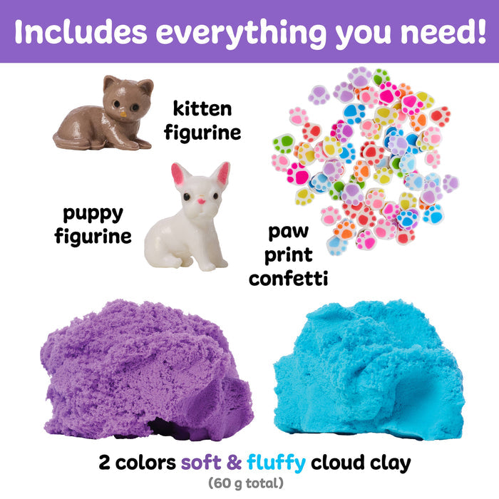 Sensory Mini Play Kit Jar with Cloud Clay - Pets Theme