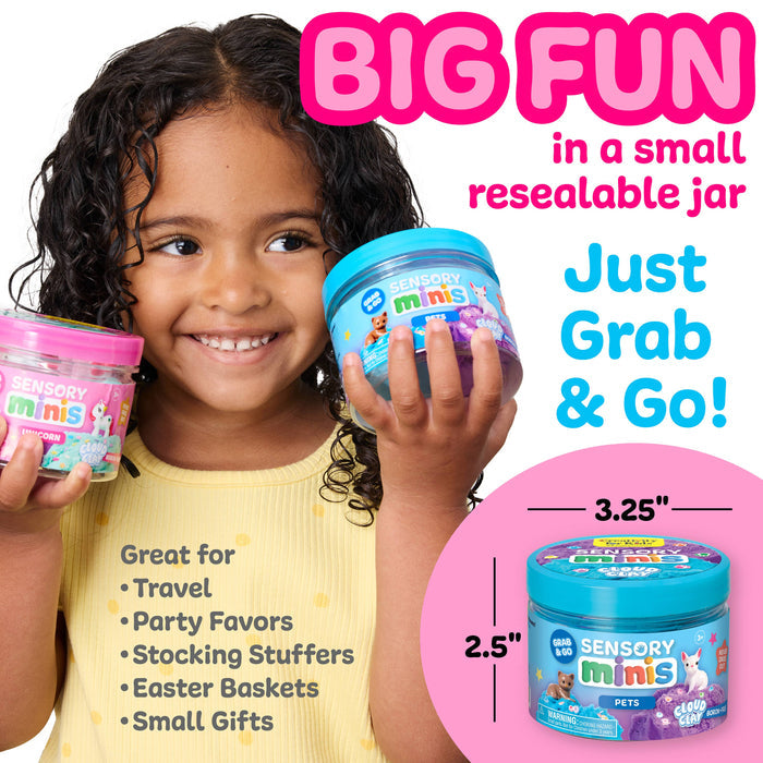 Sensory Mini Play Kit Jar with Cloud Clay - Pets Theme