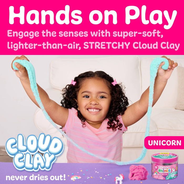 Sensory Mini Play Kit Jar with Cloud Clay - Unicorn Theme