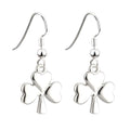 Solvar Rhodium Shamrock Drop Earrings S33329