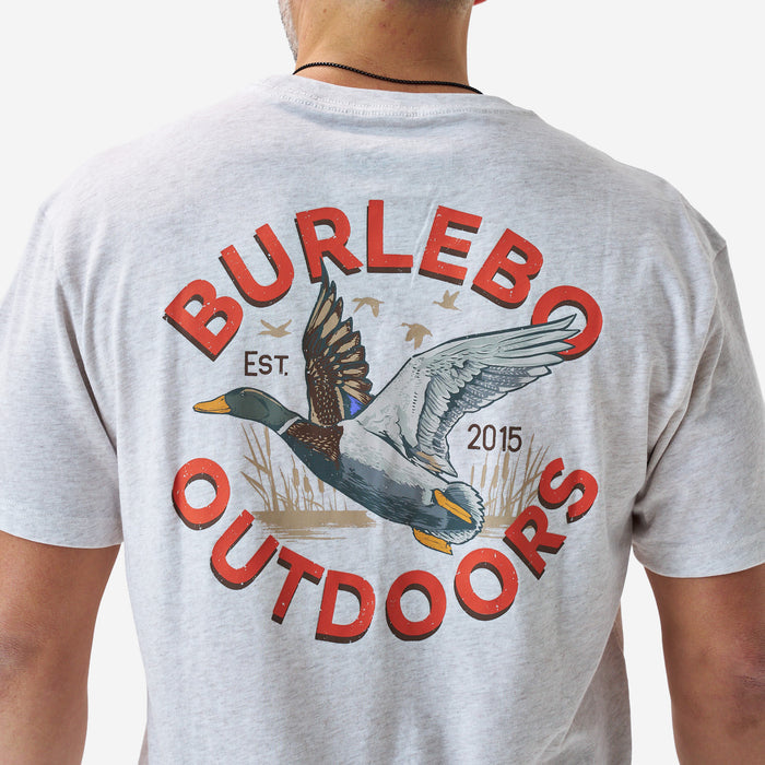 Short Sleeve Tee - Old School Duck Hunt - Heather Oat