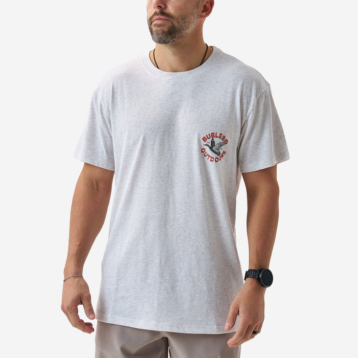 Short Sleeve Tee - Old School Duck Hunt - Heather Oat