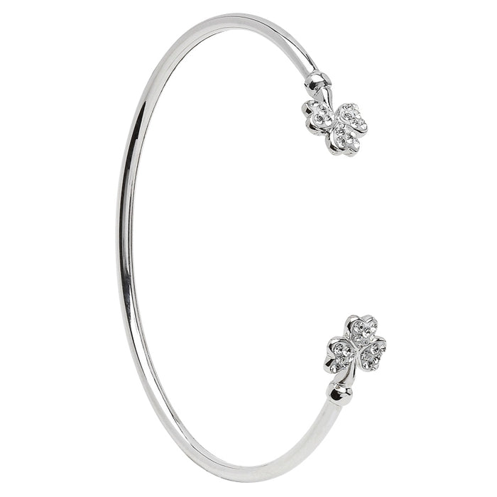 Silver Shamrock Bangle