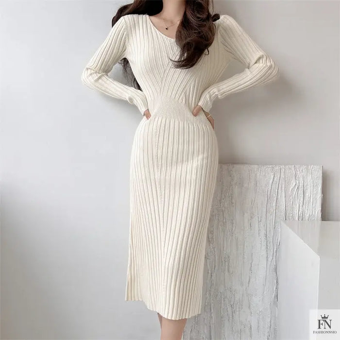 Slim Fit Bodycon Dress - Fashionnsio