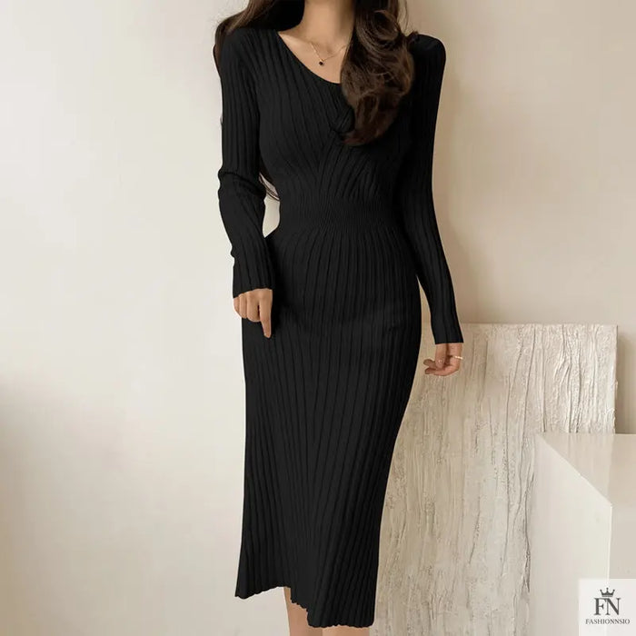 Slim Fit Bodycon Dress - Fashionnsio