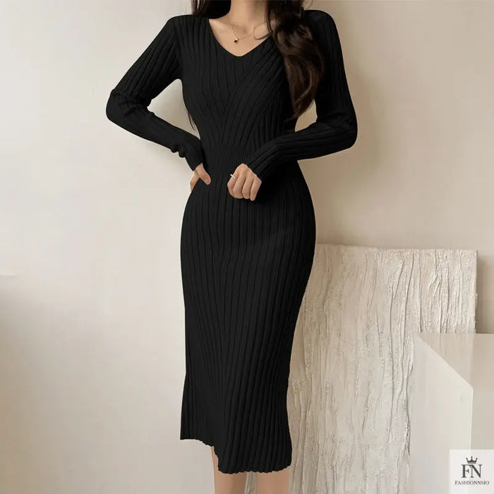 Slim Fit Bodycon Dress - Fashionnsio