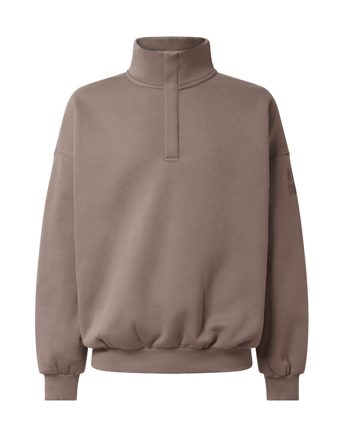 Snap Collar Sierra Sweatshirt in Pebble