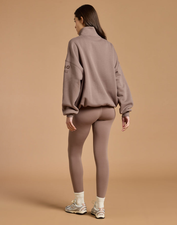 Snap Collar Sierra Sweatshirt in Pebble