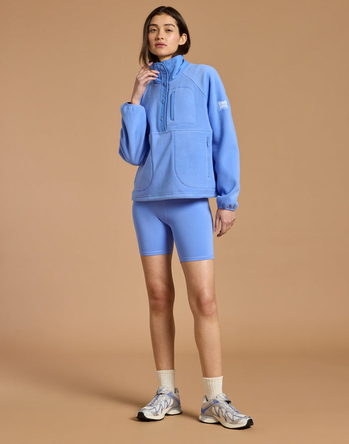 Snap Polar Fleece in Periwinkle Blue