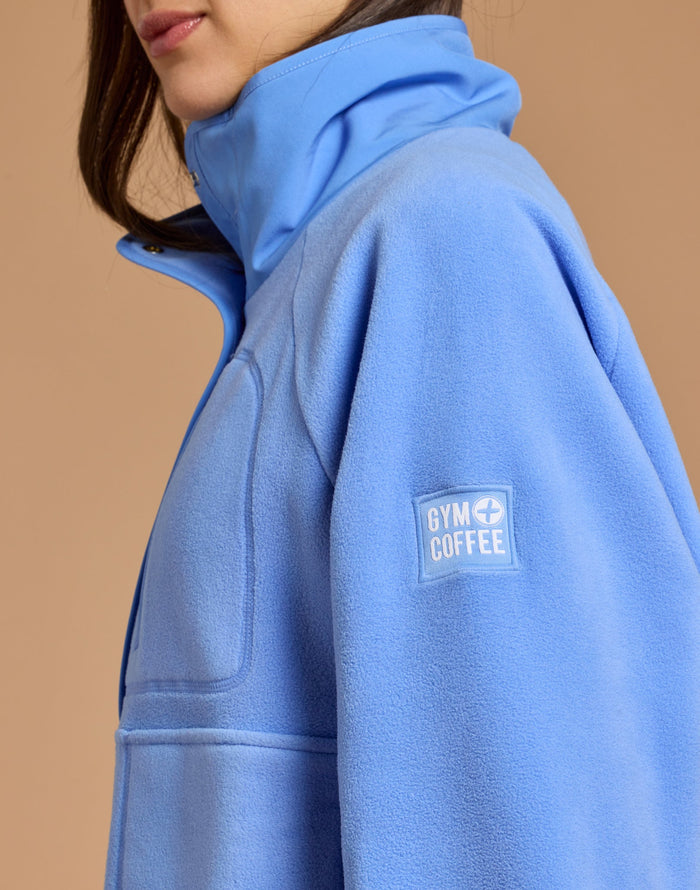 Snap Polar Fleece in Periwinkle Blue