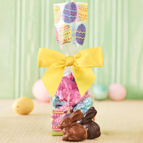 Solid Chocolate Bunnies Easter Bag - 12pcs