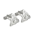 Solvar Rhodium Plated Celtic Knot Cufflinks S6449