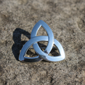Solvar Rhodium Plated Trinity Knot Brooch