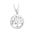 Solvar Sterling Silver Crystal Tree Of Life Pendant S46473