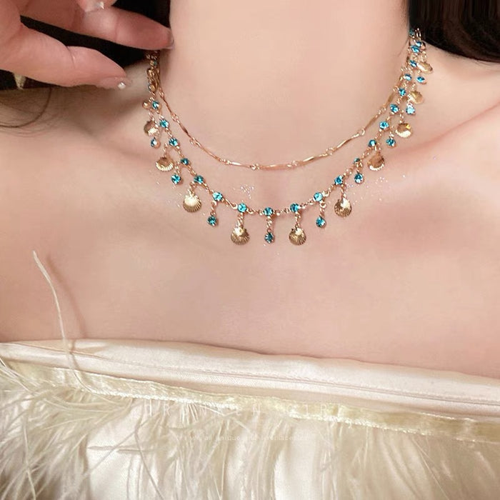 Sparking Double Layer Necklace - Fashionnsio