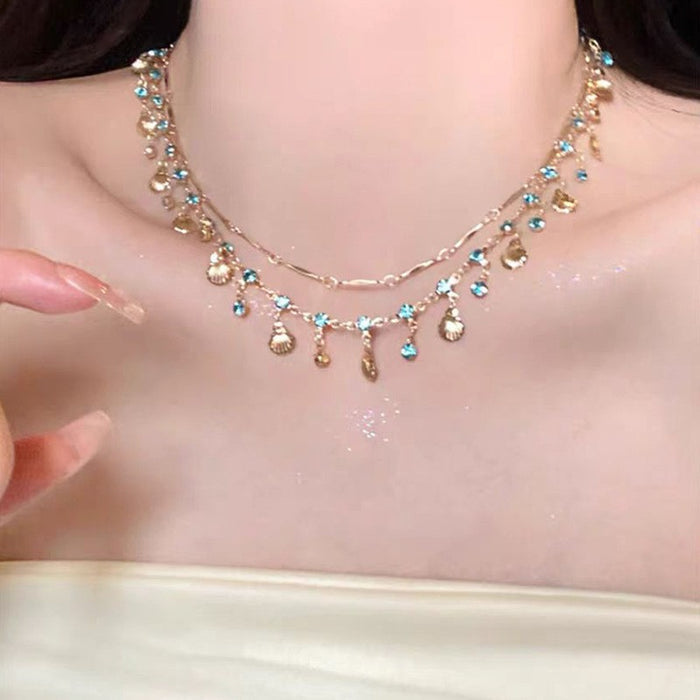 Sparking Double Layer Necklace - Fashionnsio