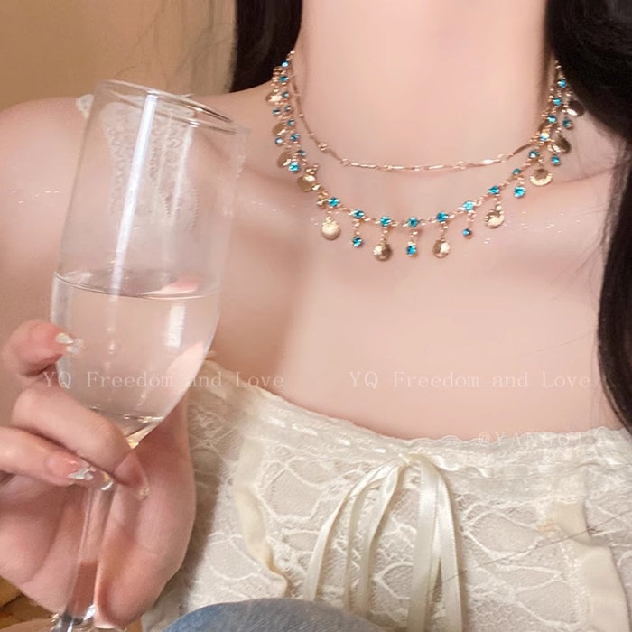 Sparking Double Layer Necklace - Fashionnsio