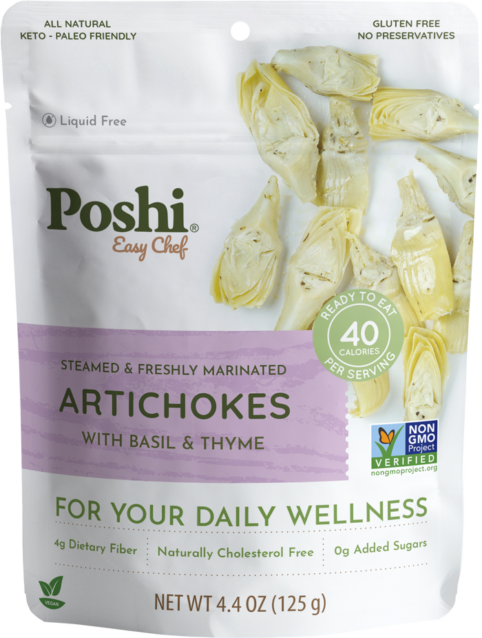 Steamed & Marinated Artichokes - Basil & Thyme 4.4oz