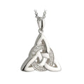 Solvar Sterling Silver Cz Celtic Knot Pendant S44467