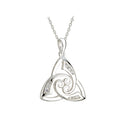 Solvar Sterling Silver Cz Twist Trinity Pendant S44857