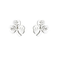 Sterling Silver Shamrock Stud Earrings