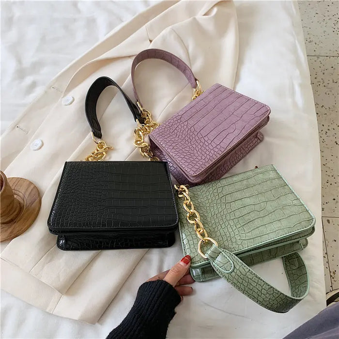 Stone Grain Shoulder Bags fashionnsio