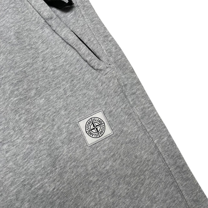 Stone Island AW 2016 Grey Compass Logo Cotton Jogger Shorts