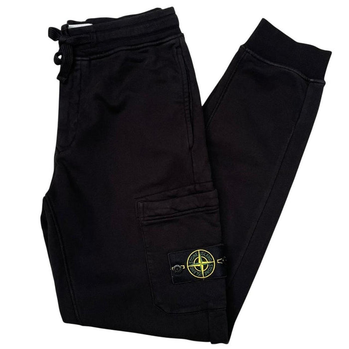 Stone Island AW 2022 Black Cotton Tracksuit Bottoms / Joggers