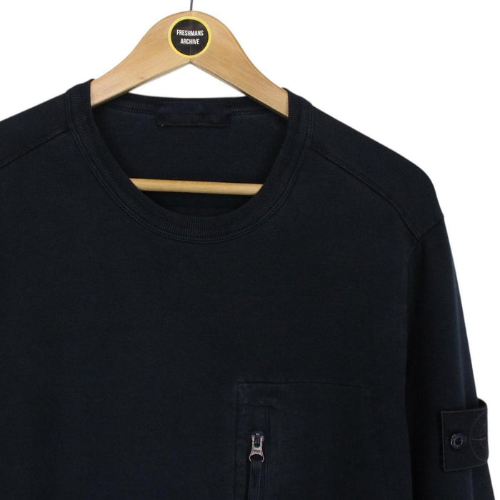 Stone Island Ghost SS 2017 Navy Blue Cotton Sweatshirt Jumper