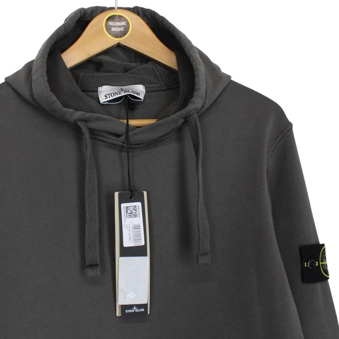 Stone Island Lead Grey Cotton Hoodie Jumper