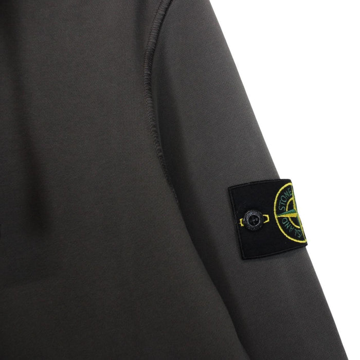 Stone Island Lead Grey Cotton Hoodie Jumper