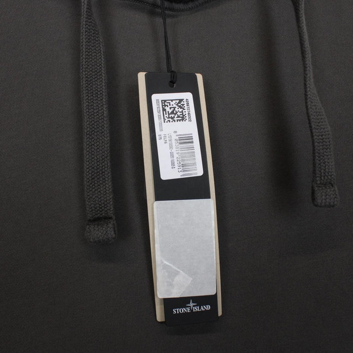 Stone Island Lead Grey Cotton Hoodie Jumper