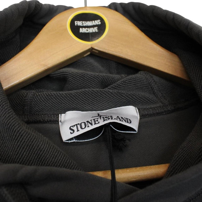 Stone Island Lead Grey Cotton Hoodie Jumper